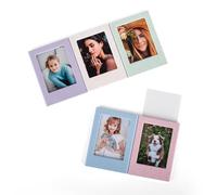 HIYQIN Set di mini cornici magnetiche per foto 2 x 3 con coperture protettive trasparenti, 5 confezioni di cornici per foto Polaroid da 7,6 cm, per frigorifero, scuola, ufficio, esposizione fai da te
