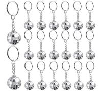 HiyyFloy 20 Pezzi Portachiavi a Forma di Palla Discoteca, Piccole Palle Discoteca, Mini Palle Discoteca, Bomboniere per Feste, Portachiavi in Argento, Bomboniere per Feste in Discoteca, Accessori