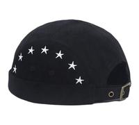 HiyyFloy Berretto Senza Tesa Uomo Berretto Docker Pentagramma Ricamo Cappello Senza Tesa Modello Stella Berretto Marinaio Berretto personalità Cappello Hip Costome Accessorio