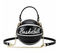 HiyyFloy Borsa a Tracolla con Catena a Forma di Pallone Basket, Piccola Borsa Tote in Similpelle, Borsa a Tracolla a Forma di Pallone Basket, Borsa per Cellulare Originale per Ragazze