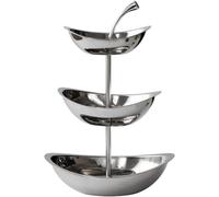 HiyyFloy Cesto per Frutta a 3 Ripiani per Cucina, Portafrutta, Portafrutta in Acciaio Inox per Banconi, Tavolo Pranzo E Piano di Lavoro della Cucina