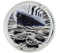HiyyFloy Moneta Commemorativa del Titanic - Monete Commemorative per - Gettone di Viaggio per Imbarcazioni - Chip in Memoria delle Vittime - Regali Collezione per Uomini, Donne, Bambini E Famiglie