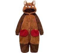 HiyyFloy Pigiama Intero Unisex a Forma di Panda Rosso, in Flanella, per Travestimento Animale, per Halloween, Cosplay E Abbigliamento Casa.