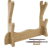 HiyyFloy Supporto per Spada Supporto per Bacchetta a Due Livelli Supporto per Spada Samurai in Legno Supporto per Lama Supporto per Display per Pugnale Portaspada Corto per Ufficio Domestico