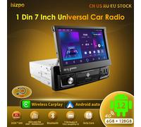 Autoradio 1din CarPlay navigazione GPS automatica schermo retrattile IPS 1 Din lettore multimediale Android Audio Video universale No DVD HC1 AHDCAMERA1