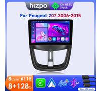 Hizpo 2 Din Android 14 Per PEUGEOT 207 207CC 2006-2015 Autoradio Multimedia Video Player Navigazione Autoradio CarPlay Stereo RDS