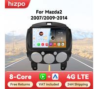 Hizpo 2 din Android Radio Per MAZDA 2 Mazda2 2007-2014 Auto Carplay 4G Auto Multimediale GPS 2din Autoradio Navigazione 8 + 128G RDS