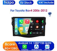 Hizpo 2 Din Autoradio per Toyota RAV4 2006-2012 Audio Lettore Multimediale CarPlay Android Auto GPS Bluetooth WIFI FM RDS Autoradio only frame no screen