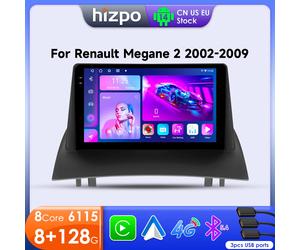 Hizpo 2Din Android 14 Per Renault Megane 2 2002-2009 Autoradio Stereo Multimedia Video Player Navigazione GPS Unità Principale Carplay