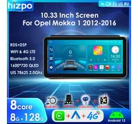 Hizpo 2din Autoradio Lettore Multimediale per Opel Mokka 2012-2016 Android 13 Auto Wireless Carplay GPS BT RDS 10.33 "Stereo NO DVD