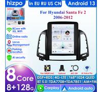 Hizpo 9.7 Carplay 4G 2 Din Android 13 Autoradio per Hyundai Santa Fe II CM 2006 - 2012 Lettore video multimediale GPS DSP Autoradio S4 (8Core 4G 32G)