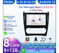 Hizpo 9 ''Carplay 4G 2Din Android 13 Autoradio per Mercedes Benz CLC W203 Classe C C180 C200 CLK200 CLK W209 Lettore Video GPS DSP 10.33 inch S1
