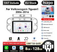 Hizpo AI Lettore Intelligente Carplay 4G 2Din Android 14 Autoradio per VW Volkswagen Tiguan 1 NF Multimedia Video WIFI 360 Macchina Fotografica