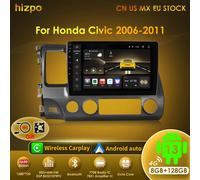 Hizpo AI Voice 4G LTE 2 Din Android 13 Autoradio Lettore Multimediale Per Honda Civic 2006-2011 Autoradio Carplay GPS Video Stereo