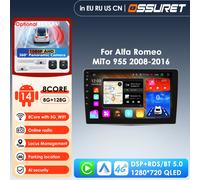 Hizpo AI Wireless Carplay Android Auto Lettore multimediale per auto per Alfa Romeo MiTo 955 2008-2016 Carplay 4G Autoradio 360 ° Fotocamera 10.33 inch 8Core S6