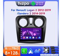 Hizpo Android 13 Autoradio per Renault Logan 2 Sandero 2 2012 - 2019 2 Din Lettore video multimediale Navigazione GPS Stereo Carplay