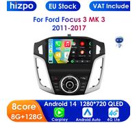 Hizpo Android 14 Lettore Multimediale Per Auto Per Ford Focus 3 Mk 3 2011-2019 GPS Carplay 4G AI Schermo Intelligente Autoradio 360Camera P1L(1G 16G)