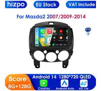Hizpo Autoradio per MAZDA 2 Mazda2 2007-2014 Lettore multimediale audio CarPlay Android Auto GPS Bluetooth WIFI FM RDS Autoradio AI P1 4Core 1G 32G