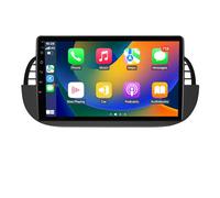 hizpo Autoradio touchscreen da 9 pollici, compatibile con FIAT 500 2007-2014 con Carplay/Android Auto 4-Core-UPC 2+32GB DAB adattatore autoradio WiFi 4G Mirror Link (nero-1)