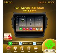 Hizpo Carplay Android 14 Per Hyundai IX45 Santa Fe 2013-2017 Autoradio Lettore Multimediale Video GPS QLED Schermo di Navigazione 4G BT