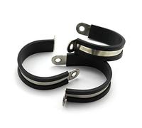 HJ Garden Fascetta per cavi gommata, in acciaio inox 304, 3,8 cm, 6 pezzi