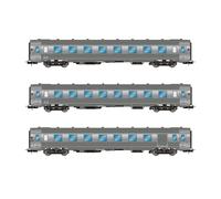 HJ4175 SNCF, 3-Unit Pack Short DEV INOX Coaches (2 x B8myfi 2nd cl. + A6Dzmyi Lu