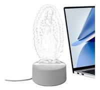 Hjatirace Lampada da tavolo a LED - Lanterna di preghiera con design Mary, luce notturna USB, per compleanno, comodino, soggiorno, camera da, appartamento, dormitorio, asilo chiesa