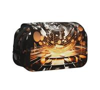 HJBNW Astuccio per matite con chiavi musicali a tema musicale, con scomparti multipli, grande capacità, astuccio portatile per trucchi per uomini e donne