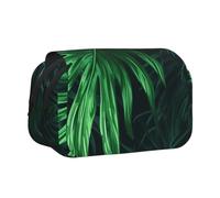HJBNW Astuccio per matite con piante della giungla tropicale verde, multi-slot, astuccio per matite di grande capacità, borsa portatile per trucchi per uomini e donne