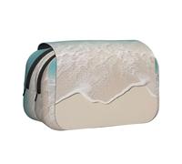 HJBNW Astuccio per matite con sabbia marina trasparente, con scomparti multipli, grande capacità, borsa per il trucco portatile, per uomini e donne