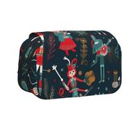 HJBNW Astuccio per matite da donna con schiaccianoci e balletto natalizio, con scomparti multipli, grande capacità, astuccio portatile per trucchi per uomini e donne