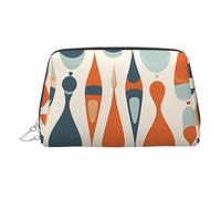 HJBNW Beauty case da viaggio di grande capacità, impermeabile, portatile, per articoli da toeletta Mid Century Modern Retro con forme a goccia, borse per il trucco con cerniera, organizer per trucco