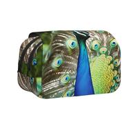 HJBNW Bellissimo astuccio a forma di pavone, con slot multiplo, grande capacità, astuccio portatile per trucchi per uomini e donne