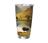 HJBNW Tumbler da 590 ml in acciaio inossidabile con coperchio e cannuccia a doppia parete isolata sottovuoto tazza da caffè da viaggio Lake District National Park3 tazze da caffè riutilizzabili tazza