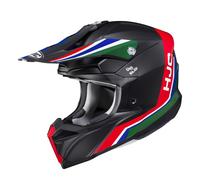 HJC 0866-1641-06 i50 Flux Casco LG Semi-Piatto Verde/Rosso (MC-41SF)
