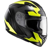 HJC 101174M Casco Moto, Nero/Giallo Fluo, M