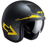 HJC 165653L Casco Moto, Grigio/Giallo, L