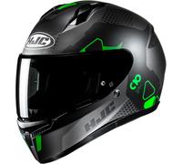 HJC C10 Aspa Casco, nero/grigio/verde, Taglia L (58/59)