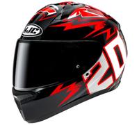 HJC C10 Diablo Mask Casco, nero/bianco/rosso, Taglia XS (54/55)