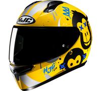 HJC C10 Geti Casco per ragazzi, nero-giallo, taglia 2XS per bambini