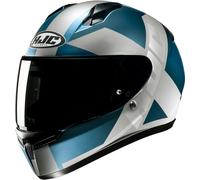 HJC Casco moto integrale C10 TEZ MC2SF bianco-turchese-blu Taglia M