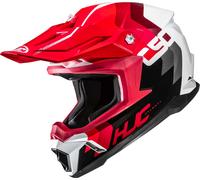HJC C50 Primal Casco da motocross, nero-bianco-rosso, taglia L per maschi
