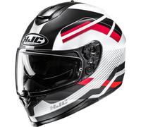 HJC C70N Belis Casco, nero-bianco-rosso, taglia L per maschi