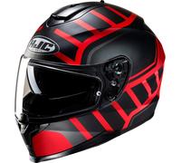 HJC C70N Holt Casco, nero/grigio/rosso, Taglia XS (54/55)