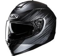 HJC C70N Sway Casco, nero-argento, taglia M per maschi