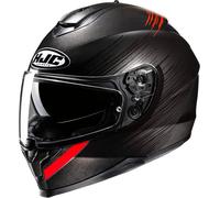 HJC C70N Sway Casco, nero-rosso, taglia L per maschi