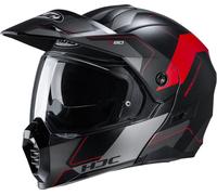 HJC C80 Rox casco, nero opaco/rosso, Taglia XS (53/54)