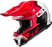 HJC Casco Off-Road C50 PRIMAL MC1 Motocross Nero-Bianco-Rosso Taglia XL