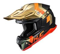HJC, Casco Moto Cross C50 PRIMAL Gold Orange Black MC6HSF, L