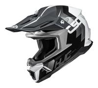HJC C50 Primal Casco da motocross, bianco/grigio/nero, Taglia L (59/60)